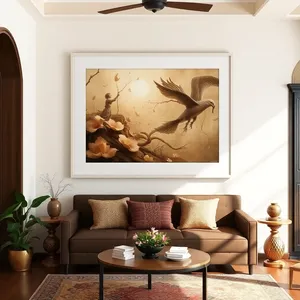 warm tones living room mockup example 1